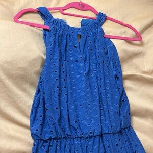 Chico’s Blue Eyelet Maxi Dress